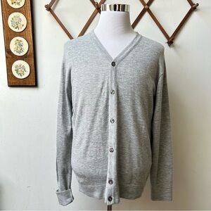 Minimalist Button-Up Cardigan Knit Sweater